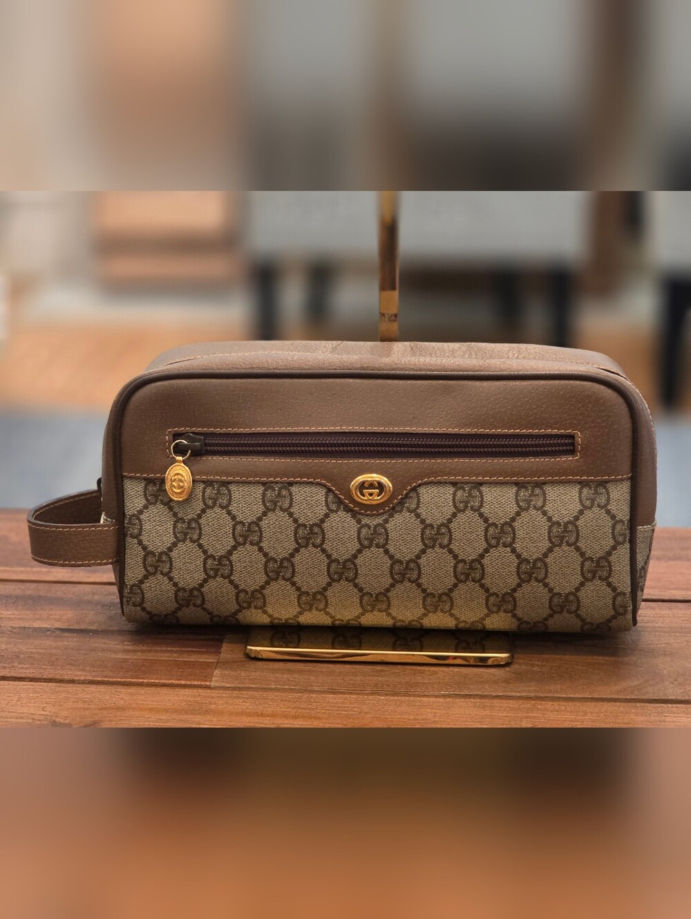 Gucci 1980s Clutch/Travel Vanity Bag Excellent Condition
